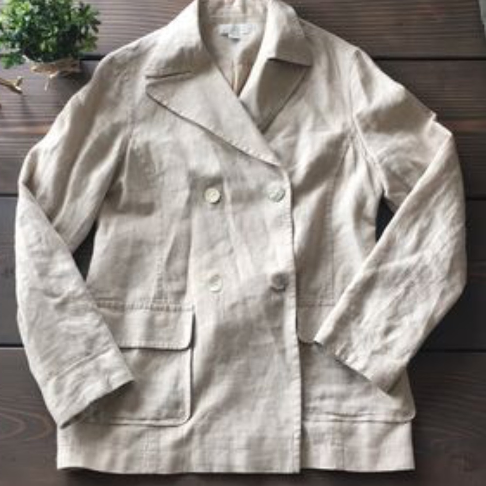 Vintage Double Breasted Linen Blazer by Express